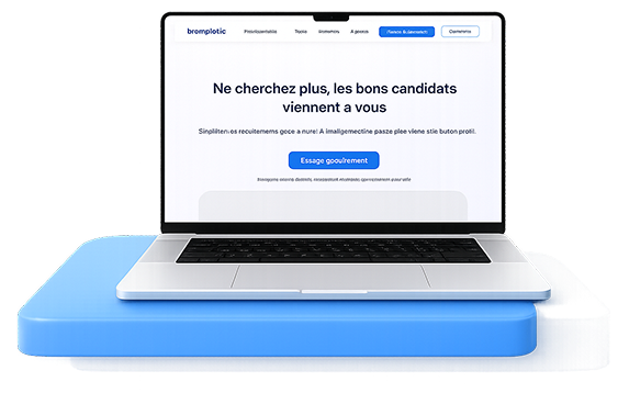 Landing page redesign shown on a laptop