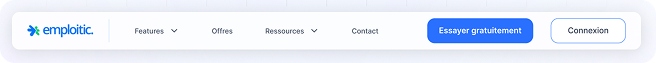 Reorganized primary navigation bar