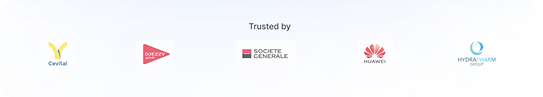 Trusted-by logo row