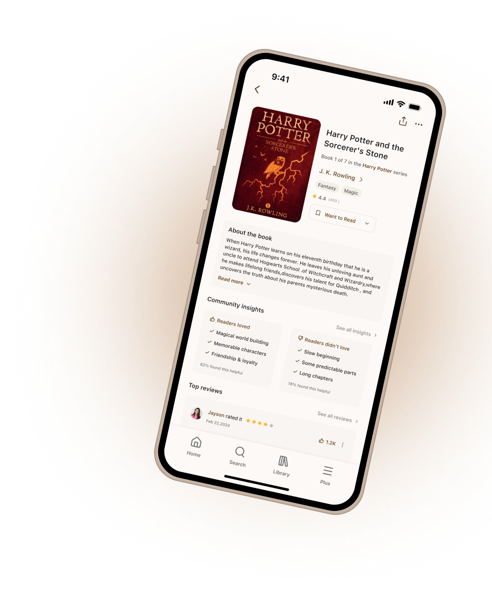 Goodreads book detail redesign shown on a phone